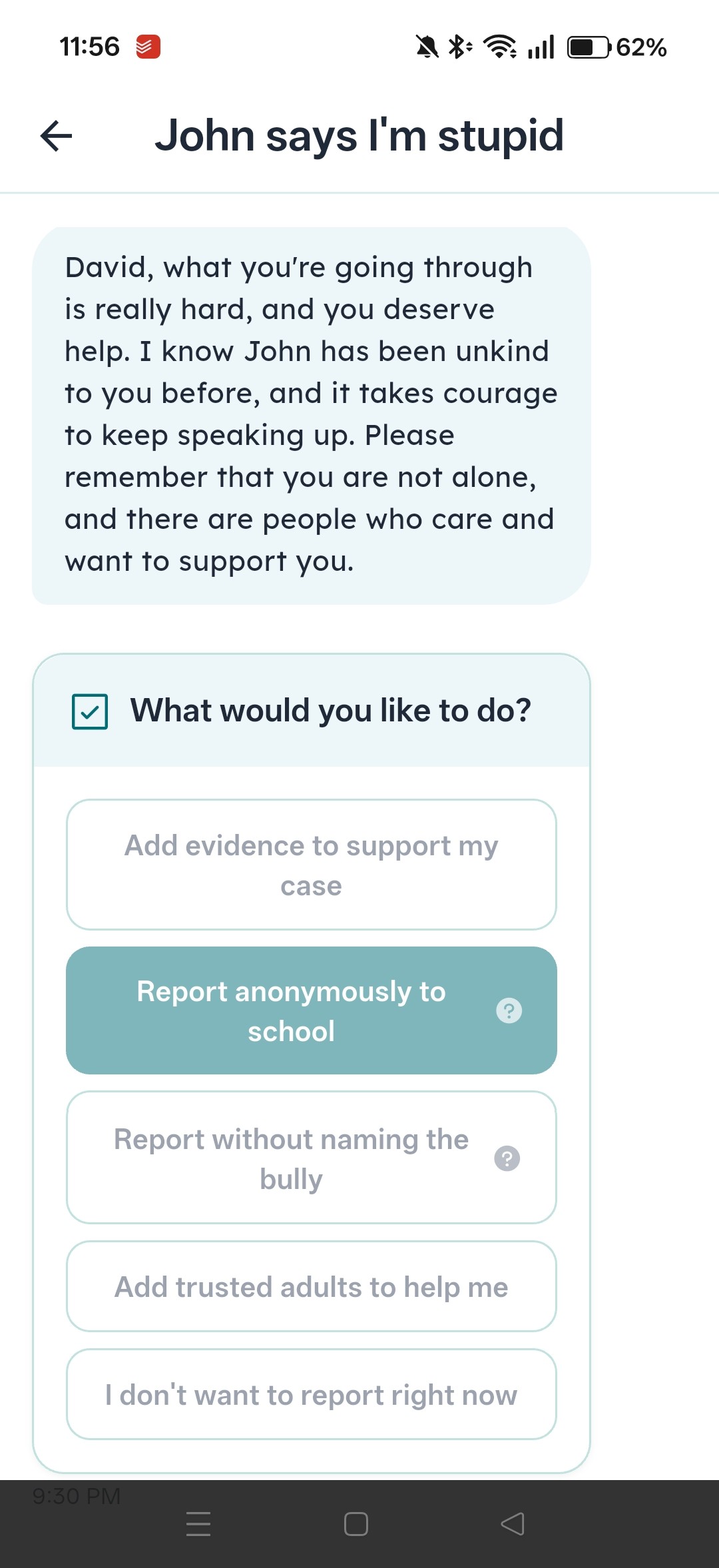 Abbie conversation screen